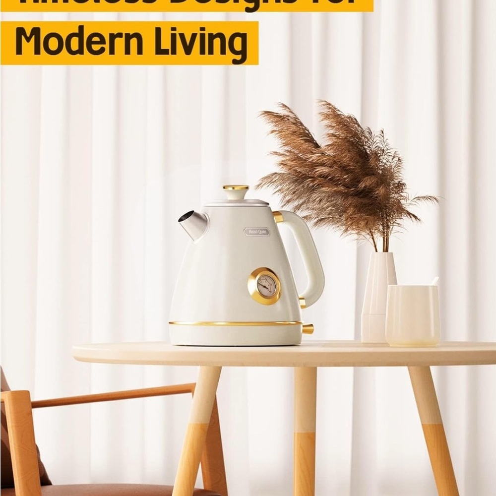 COPY - Hazel Quinn White and Gold Electric Kettle - Picture 10 of 11